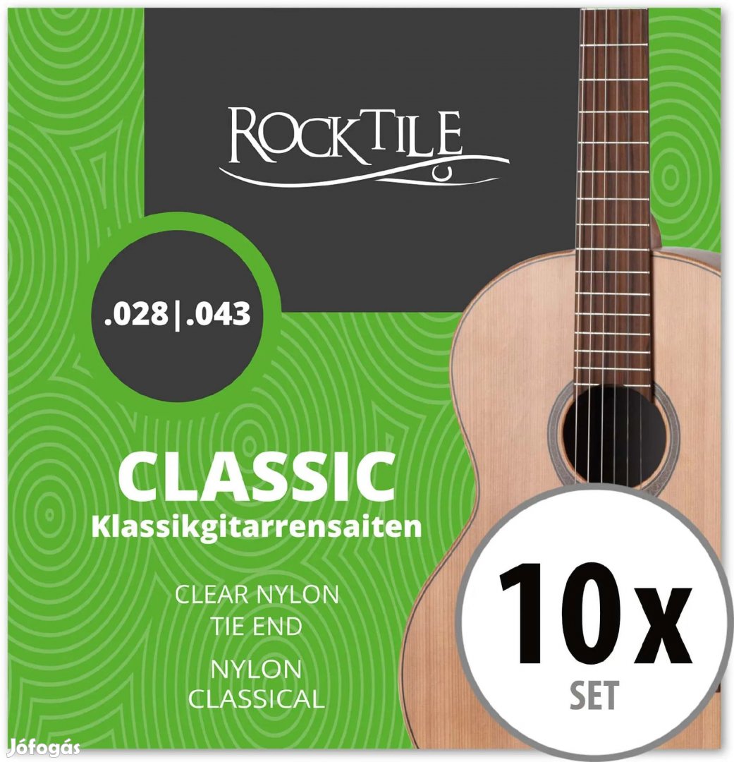 Rocktile Húrok Klasszikus Gitárhoz Extra Könnyű 10 csomag