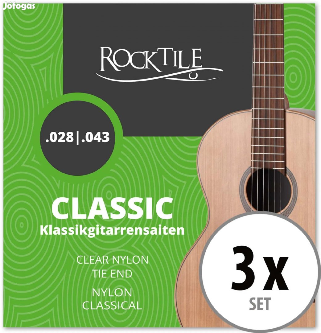 Rocktile Klasszikus Gitár Húrok 3 darabos csomag