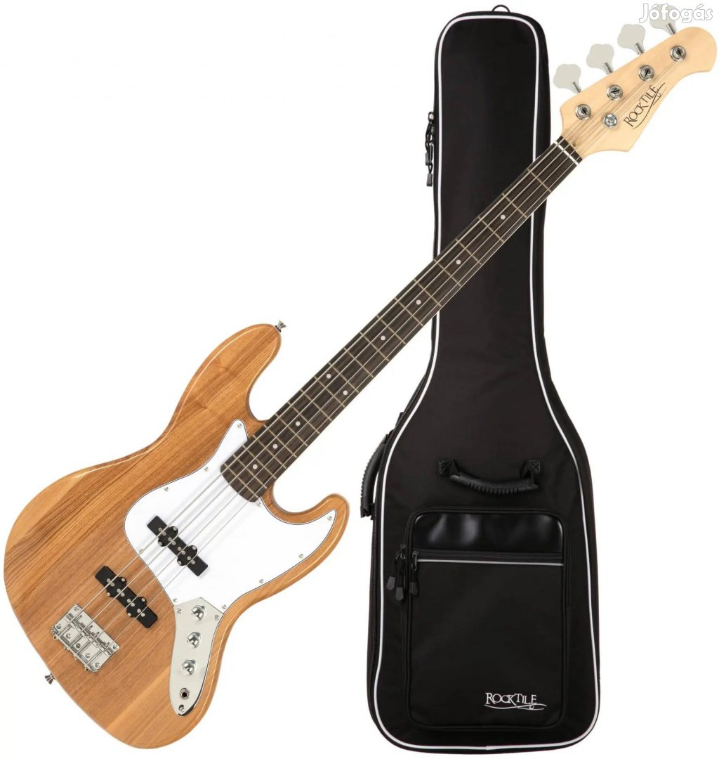 Rocktile Pro JB-30PR kőrisfa E-basszusgitár természetes szett