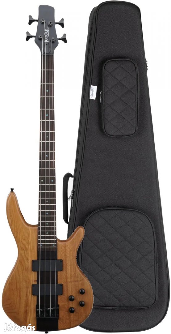 Rocktile Pro LB104-N LowBone E-basszusgitár természetes gigbag szett