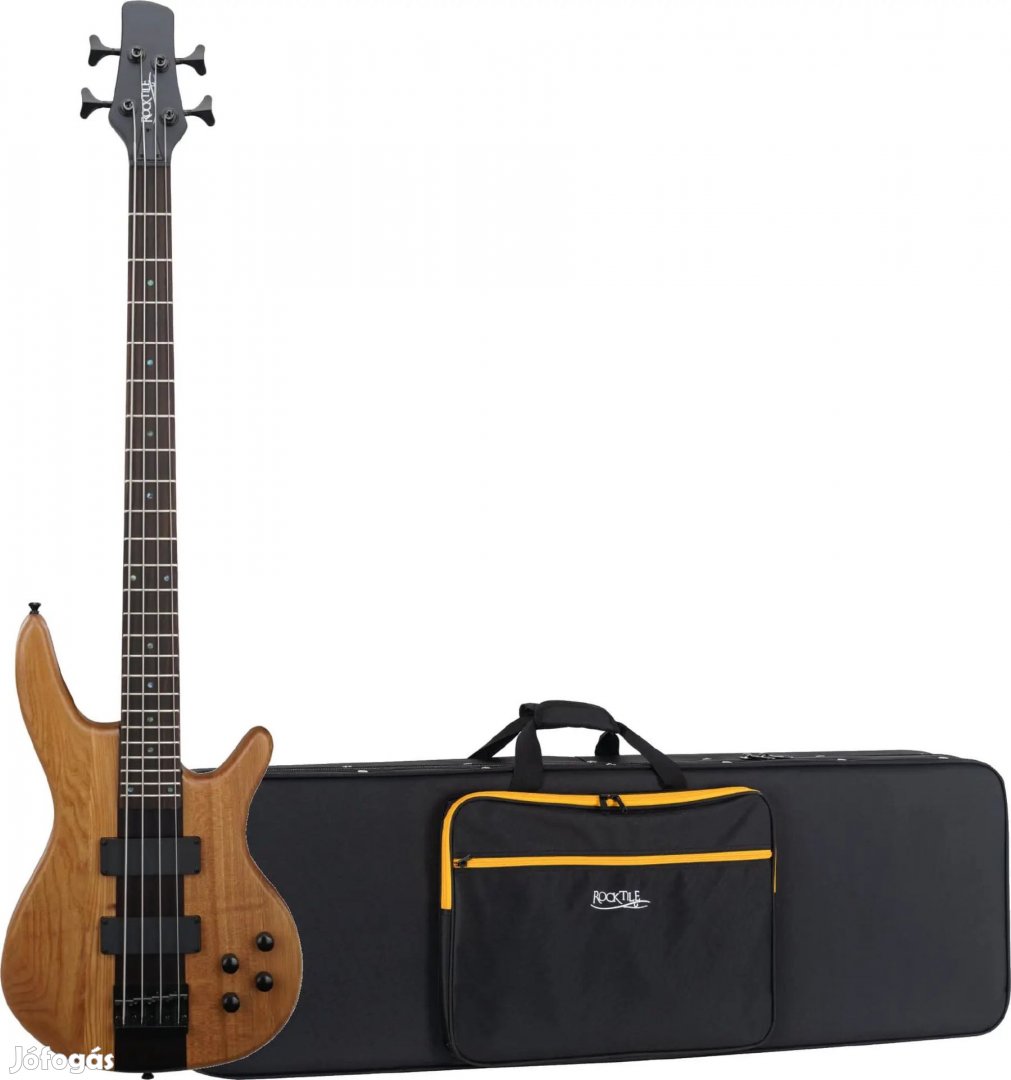 Rocktile Pro LB104-N LowBone E-basszusgitár természetes softcase szett