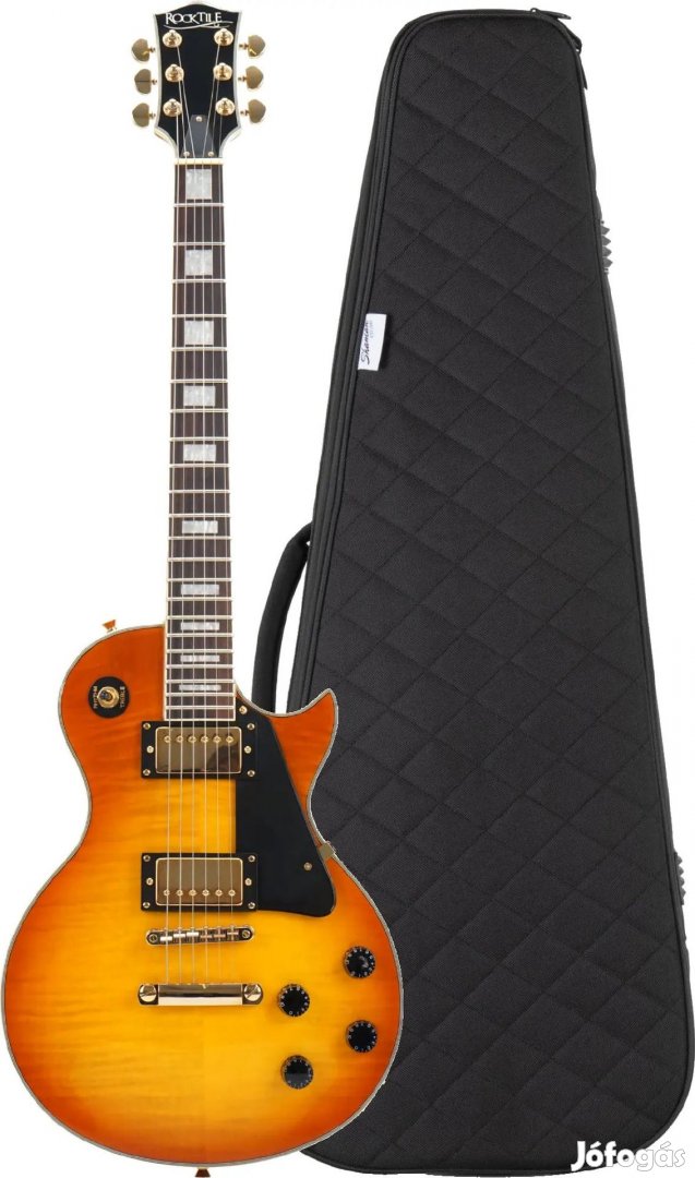 Rocktile Pro L-200OHB elektromos gitár Orange Honey Burst gigbag szett