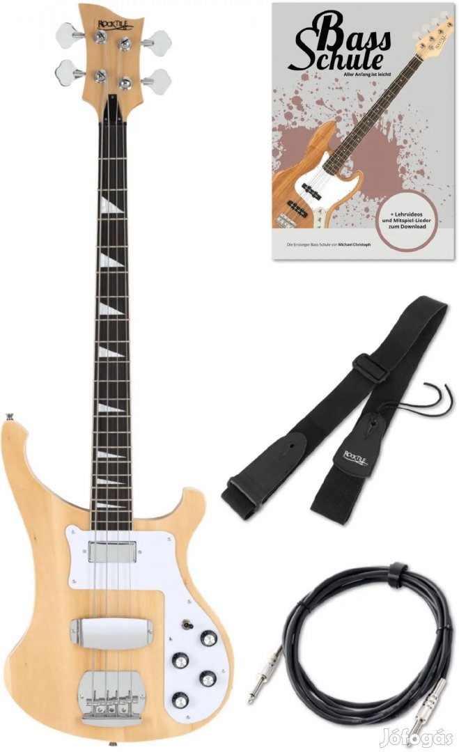 Rocktile Pro RB-400N Lumberjack E-Bass Természetes KÉSZLET +Pánt,