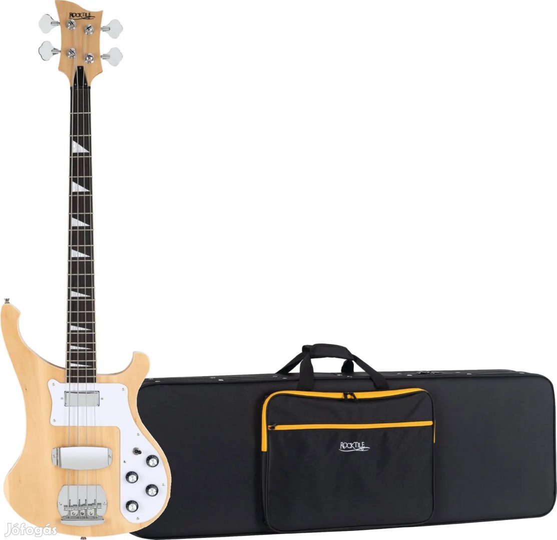 Rocktile Pro RB-400N Lumberjack E-Bass természetes softcase szett