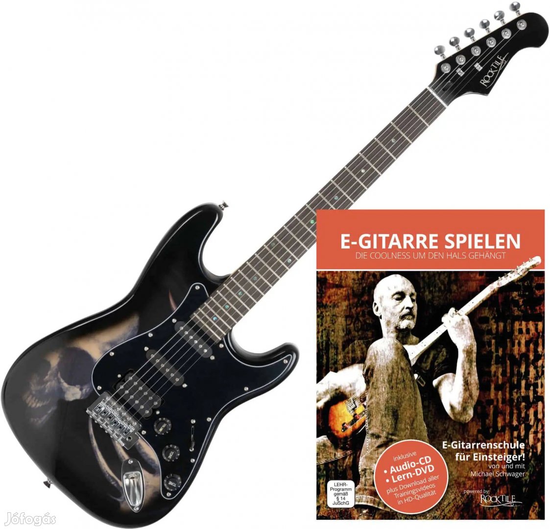 Rocktile Pro ST60-SK elektromos gitár koponyás + gitáriskola