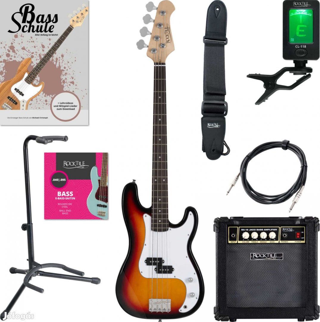 Rocktile Puncher Elektromos Basszusgitár Sunburst Szett +szíj,