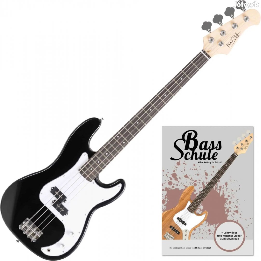Rocktile Puncher basszusgitár fekete szett + kották + CD (németül)