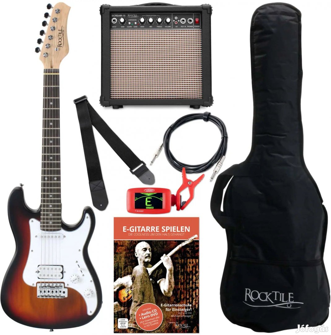 Rocktile Sphere Junior elektromos gitár 3/4 sunburst szett