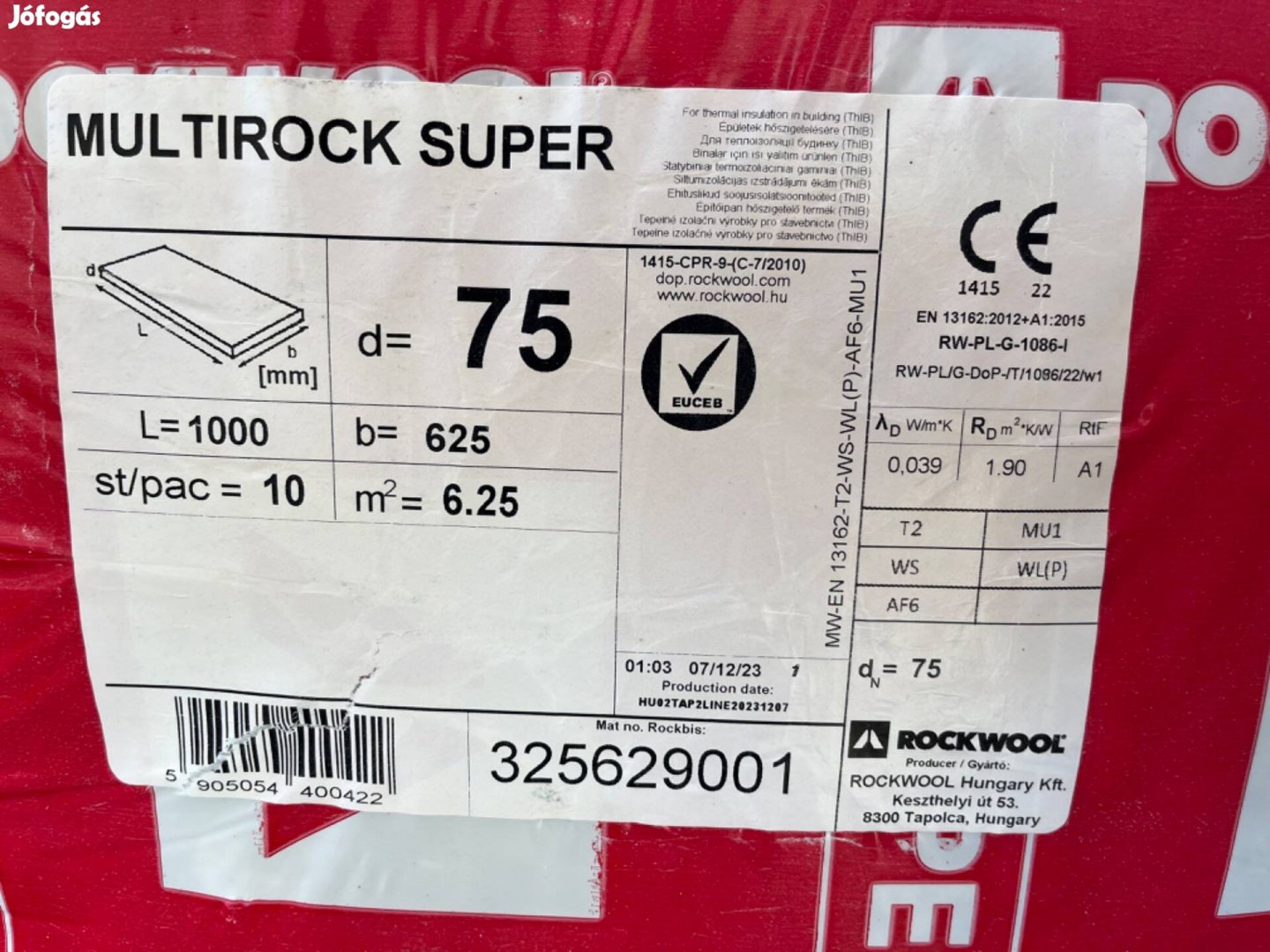 Rockwool 7.5 cm