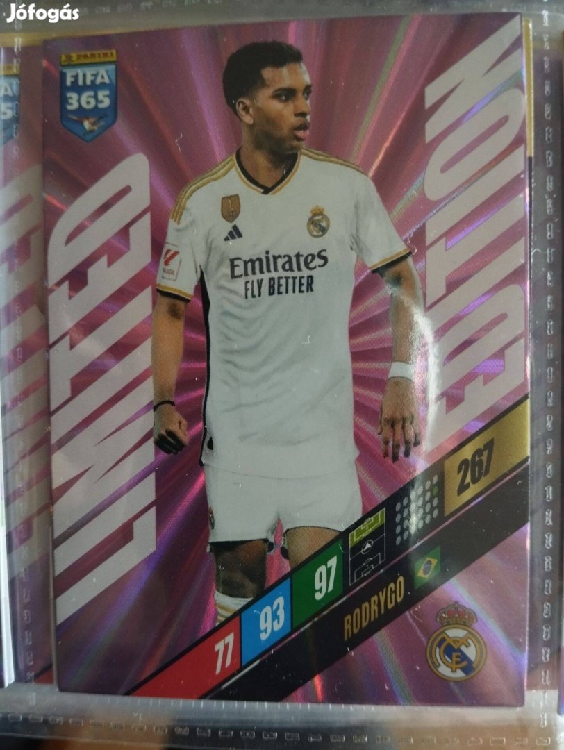 Rodrygo (Real Madrid) FIFA 365 2024 Limited edition focis kártya