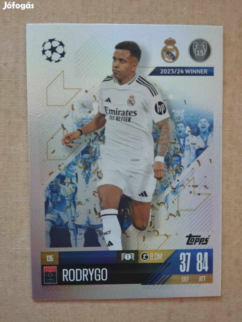 Rodrygo (Real Madrid) Match Attax Bajnokok Ligája 2024/25 kártya