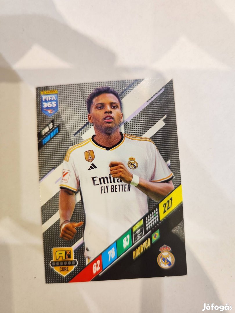 Rodrygo panini FIFA 365 focis kártya