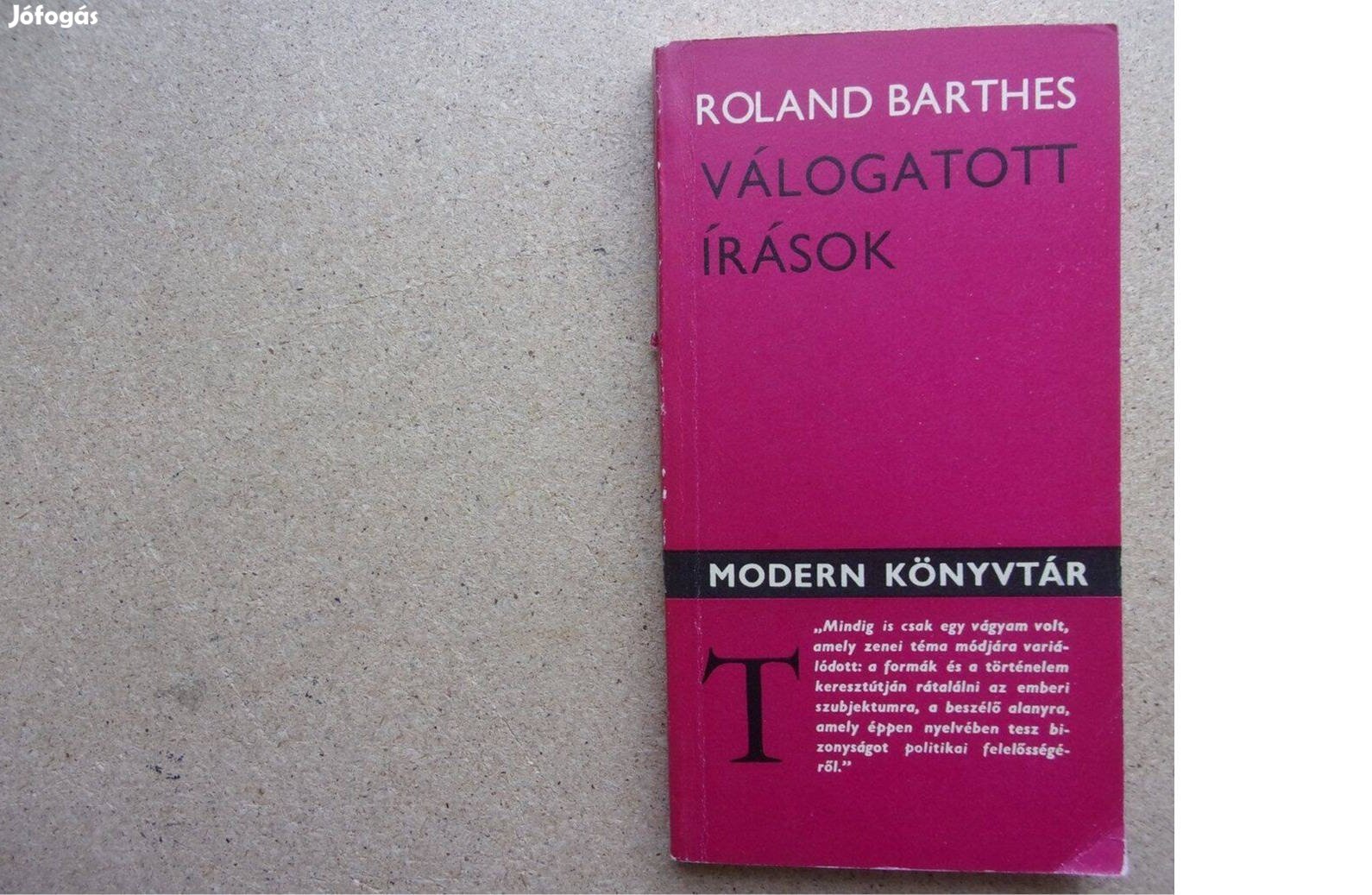 Roland Barthes: Válogatott írások ( modern könyvtár )