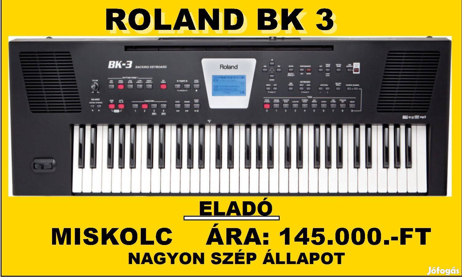 Roland Bk 3 szintetizátor eladó