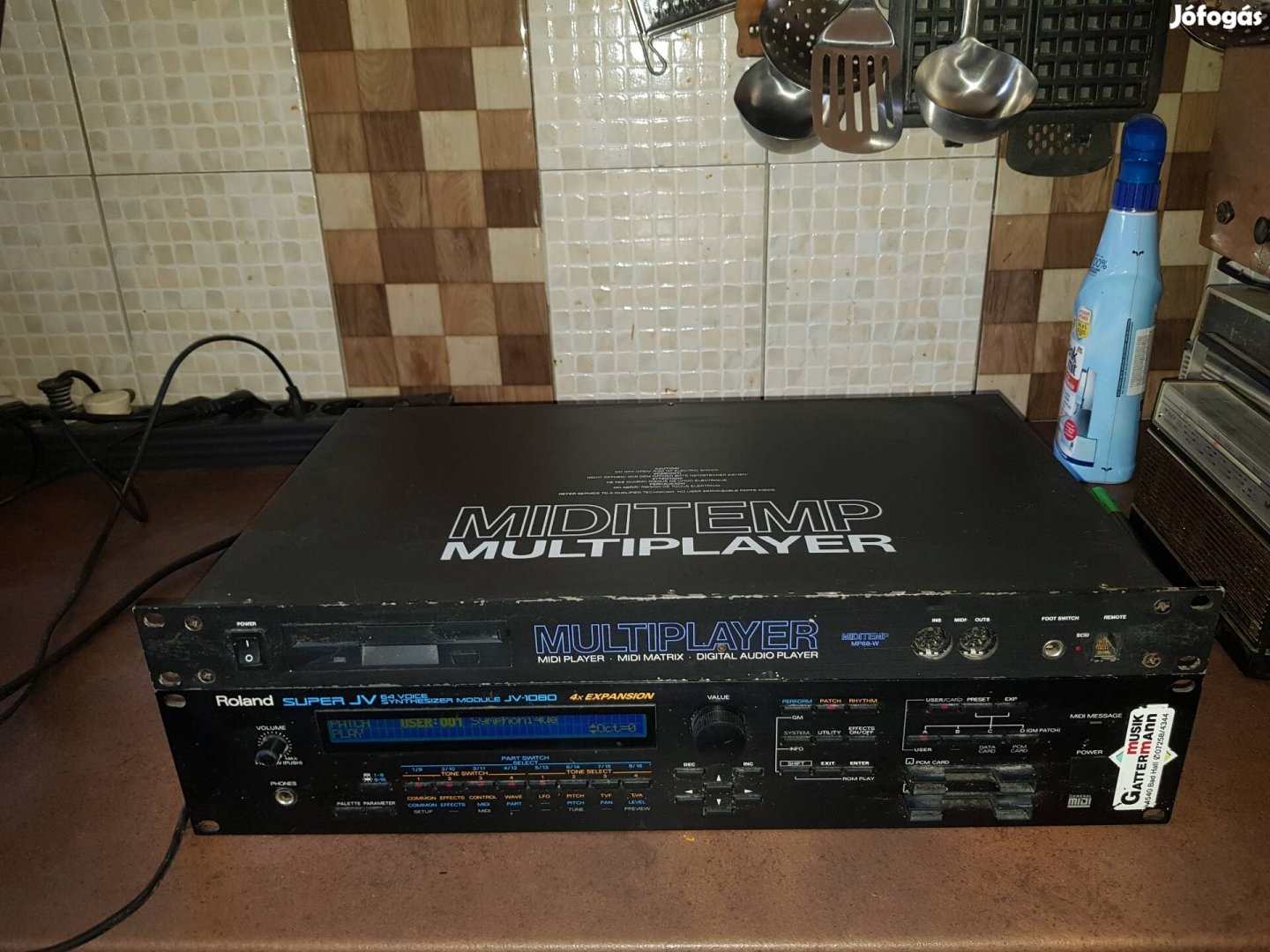 Roland JV-1080 synthesizer + miditemp mp88-w hibatlan egyben