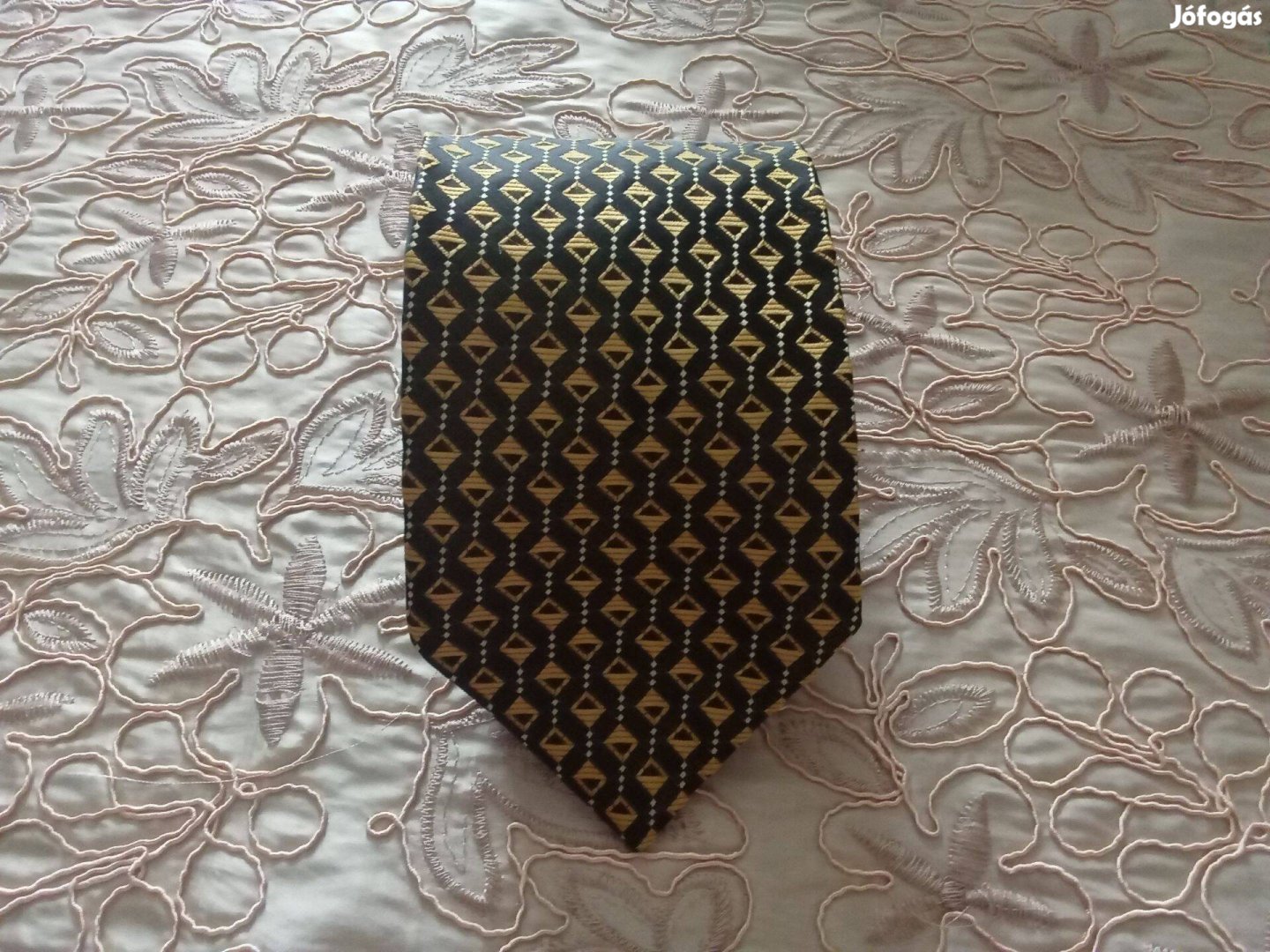 Roland férfi nyakkendő - zöld-sárga