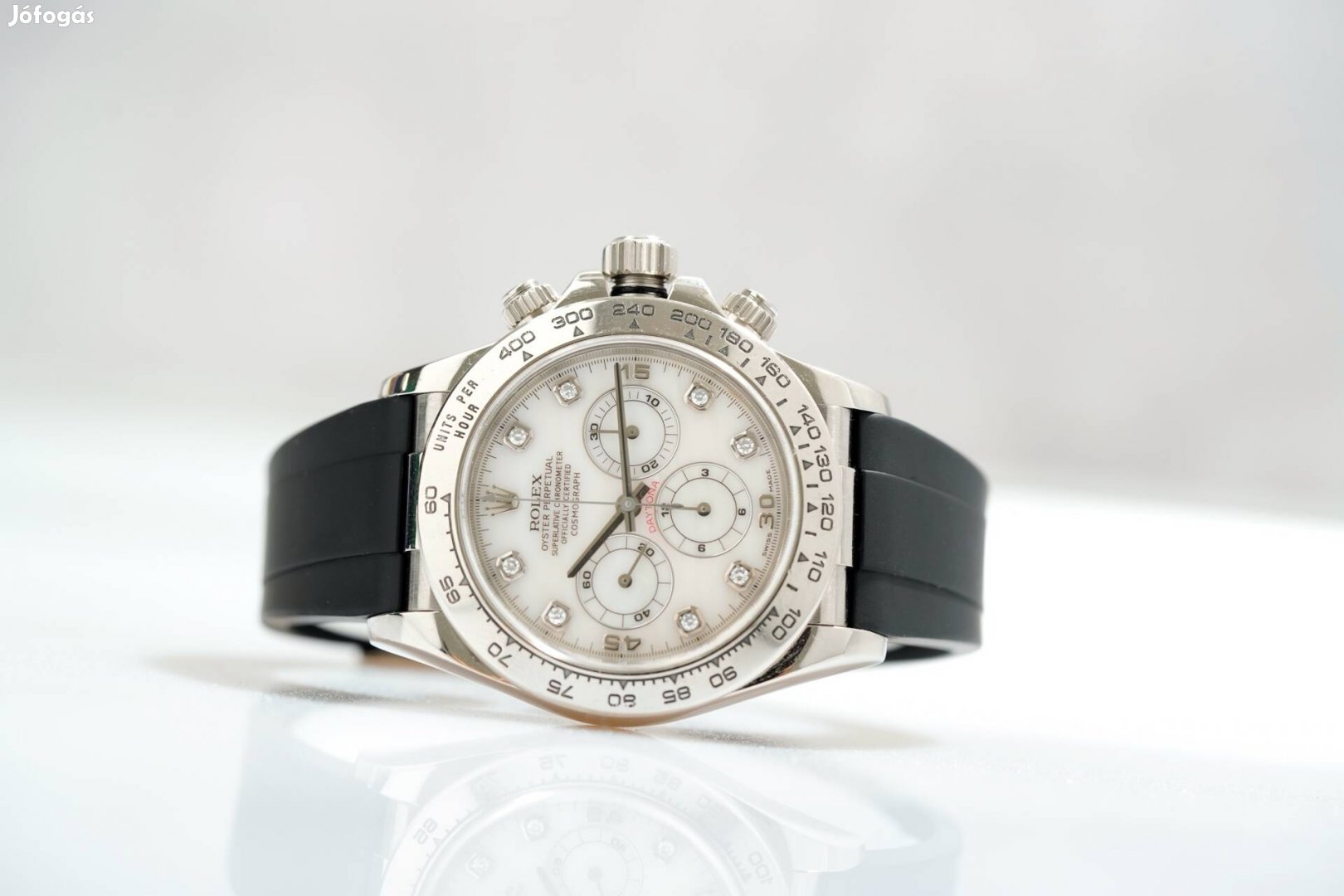 Rolex Daytona Fehérarany, gyöngyház & diamond Dial