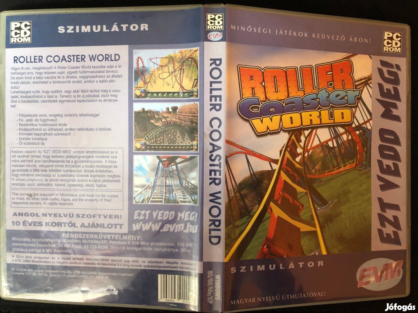 Roller Coaster World PC játék (karcmentes, magyar nyelvű útmutatóval)