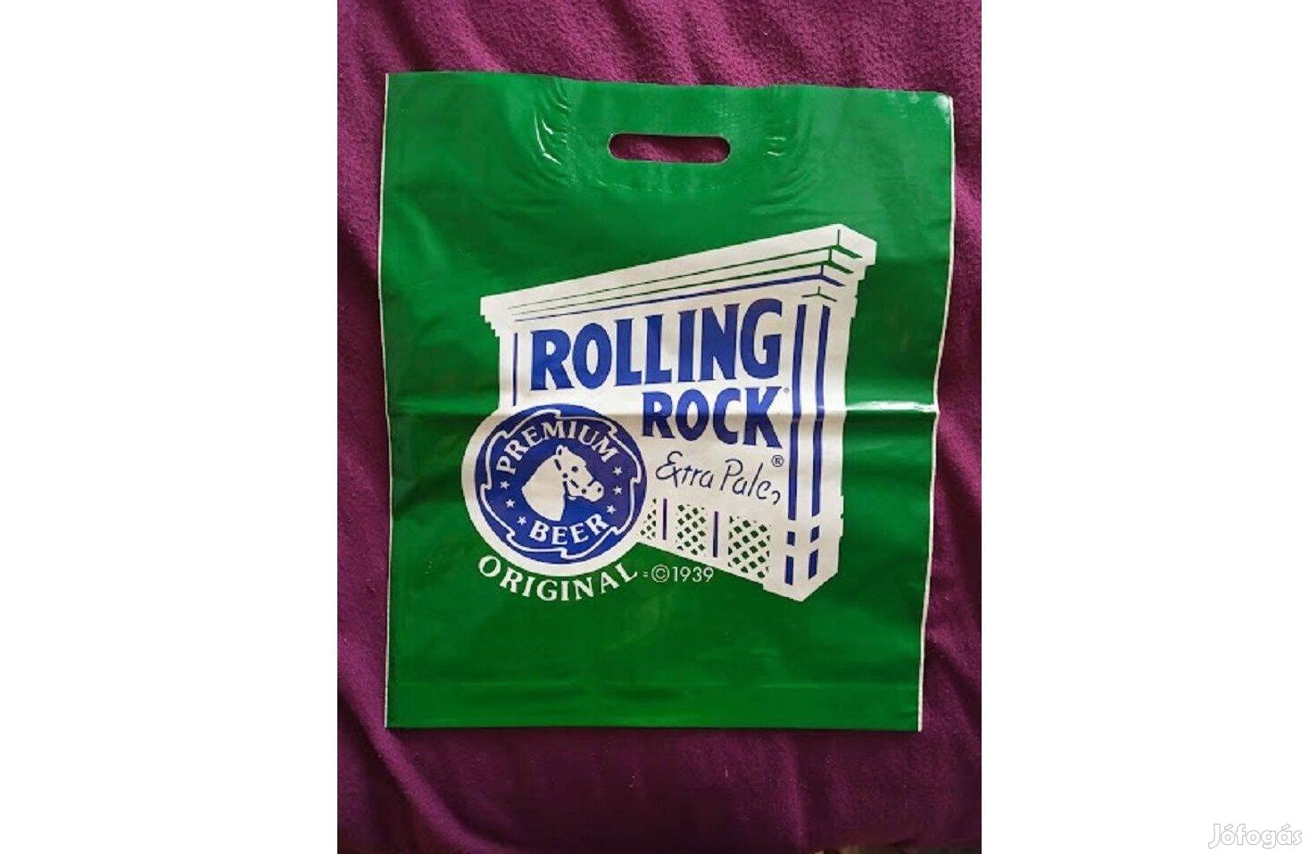Rolling Rock (USA) amerikai sör retro reklám szatyor