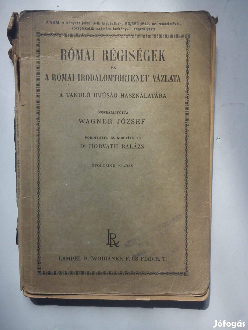 Római régiségek és a római irodalomtörténet vázlata