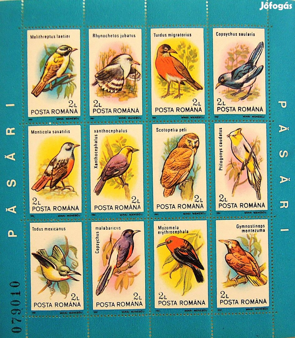 Román madár bélyeg blokk No 1