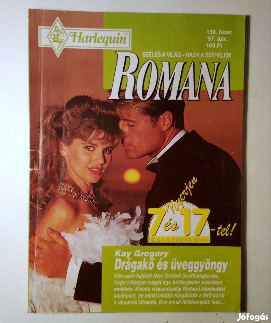 Romana 138. Drágakő és Üveggyöngy (Kay Gregory) 1997 (6kép+tartalom)