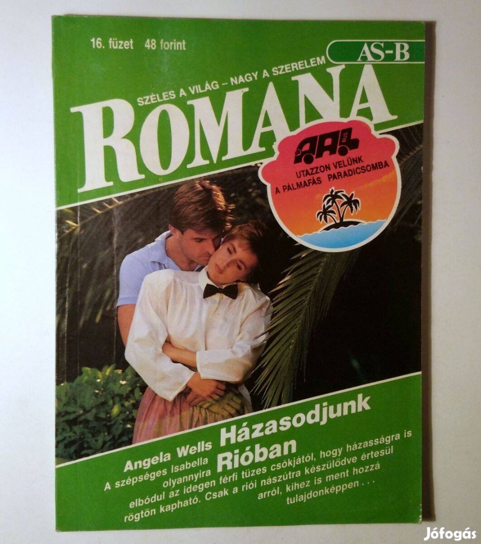 Romana 16. Házasodjunk Rióban (Angela Wells) 1990 (6kép+tartalom)