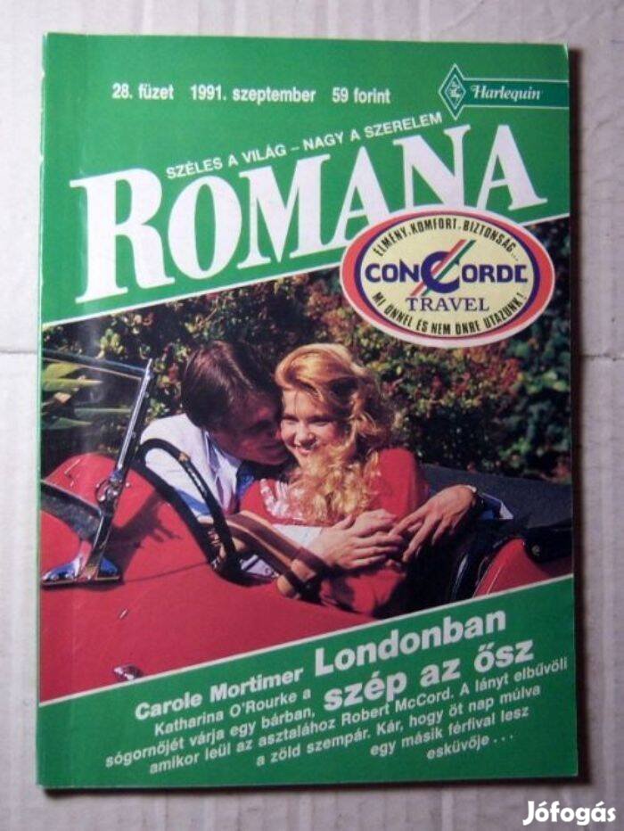 Romana 28. Londonban Szép az Ősz (Carole Mortimer) 1991 (romantikus)