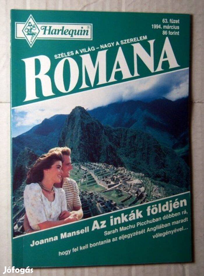 Romana 63. Az Inkák Földjén (Joanna Mansell) 1994 (romantikus)