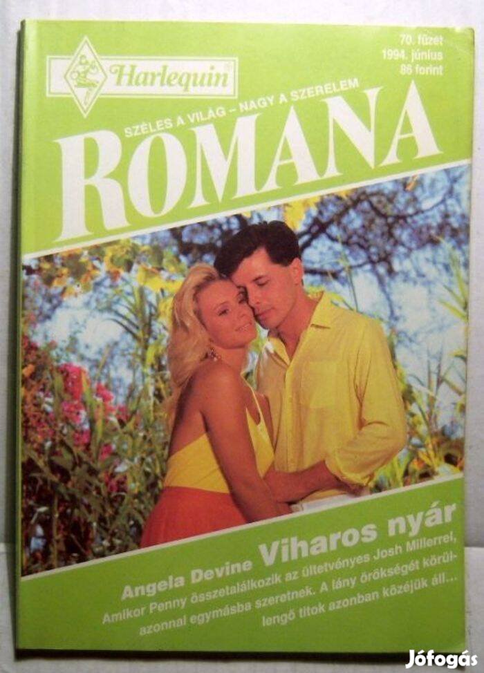 Romana 70. Viharos Nyár (Angela Devine) 1994 (2kép+tartalom)