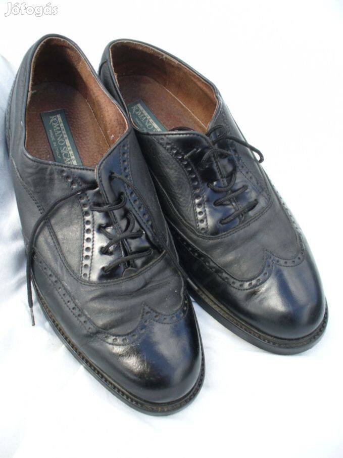 Romano Sicari olasz bőr cipő félcipő bőrcipő 42 27cm