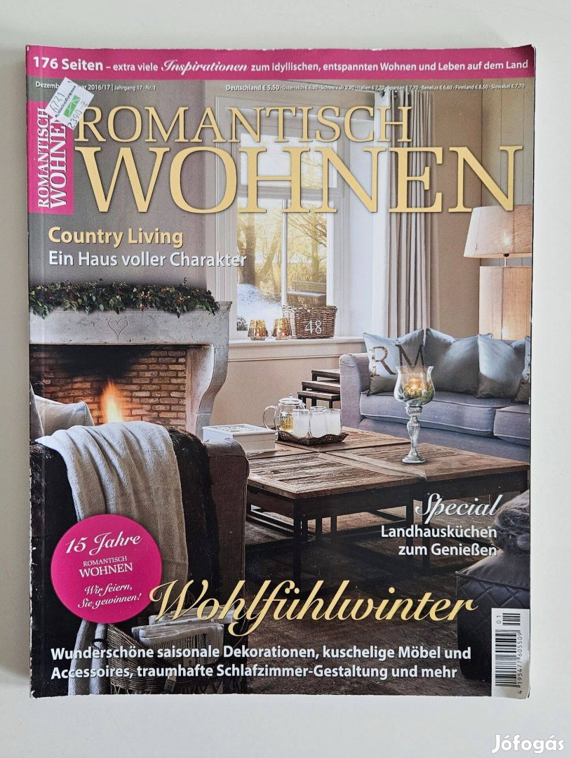 Romantisch Wohnen 2016/12 német nyelvű lakberendezési magazin