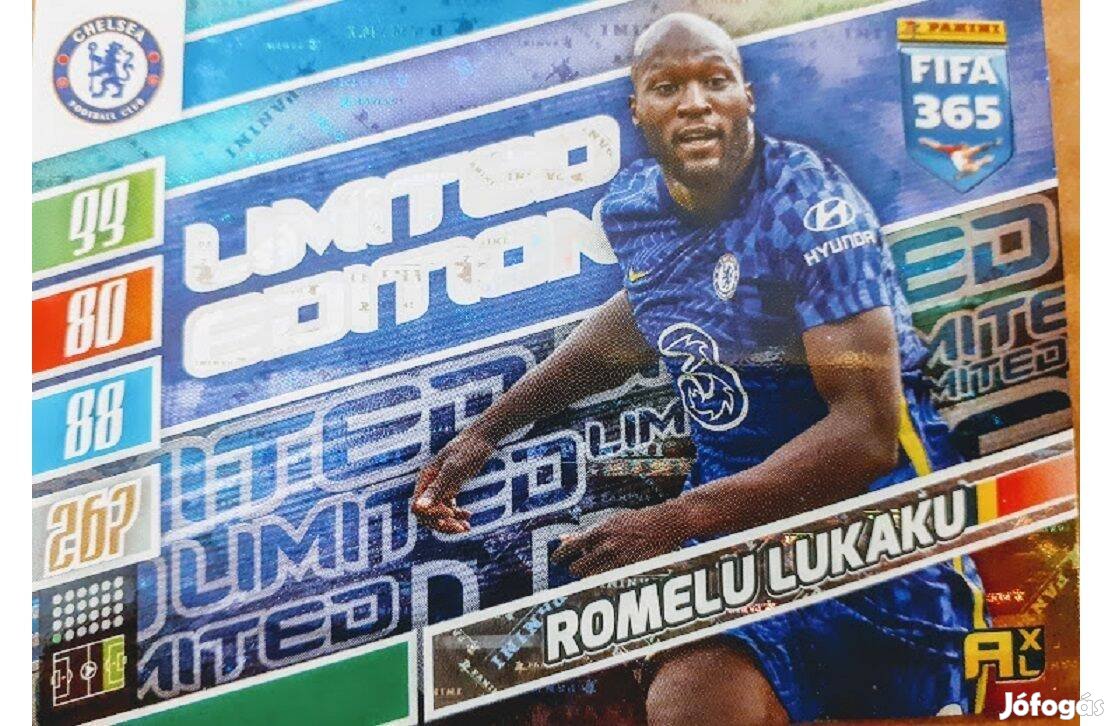 Romelu Lukaku Chelsea Limited Edition focis kártya Panini 2022