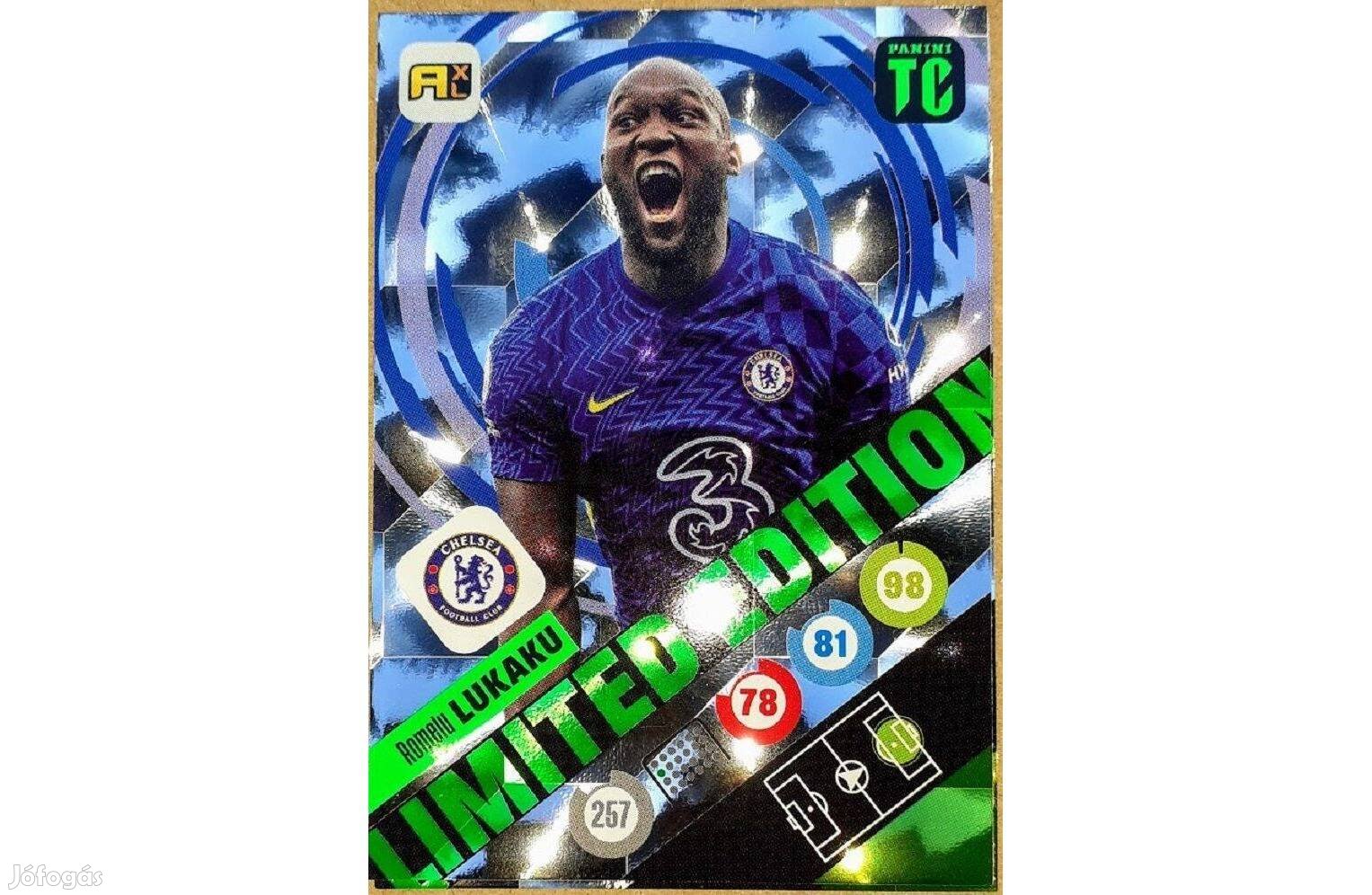 Romelu Lukaku Chelsea Limited focis kártya Panini Top Class 2022