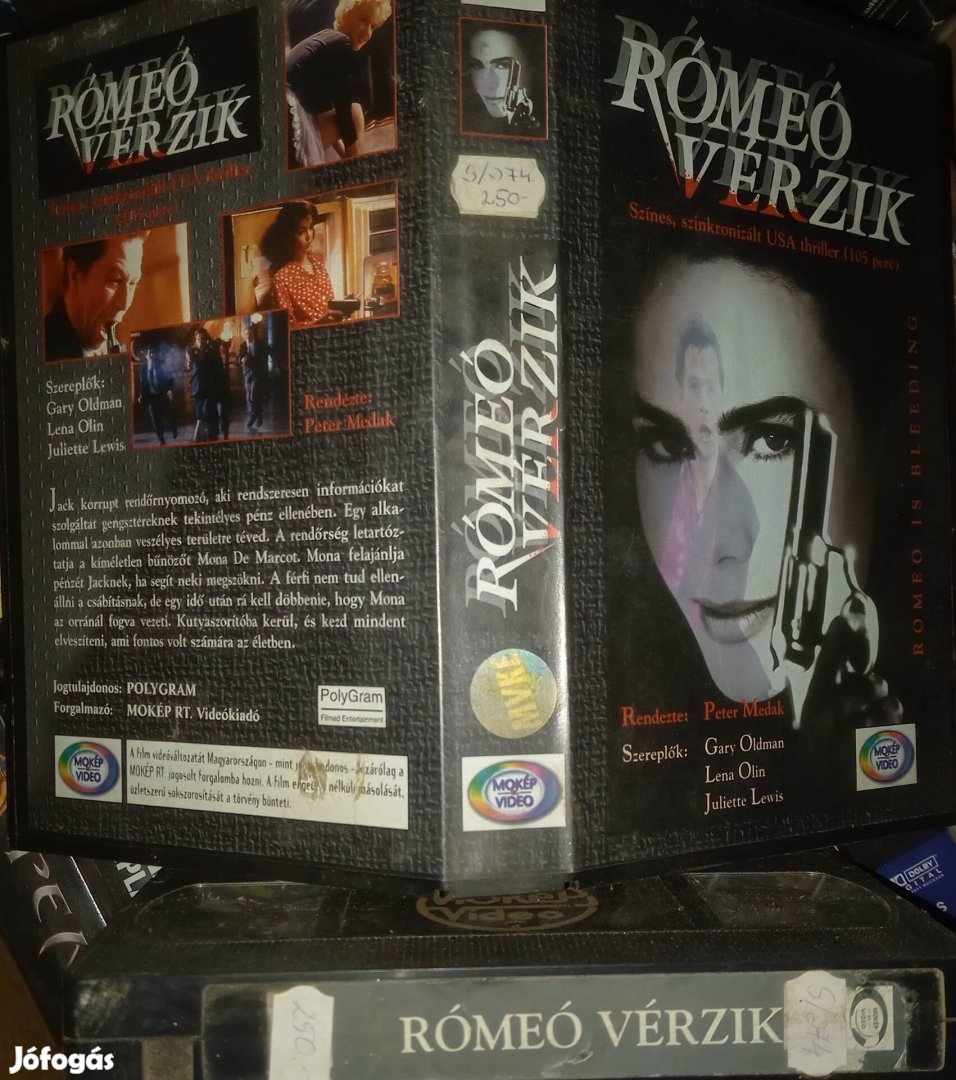 Rómeó vérzik - thriller vhs - Gary Oldman