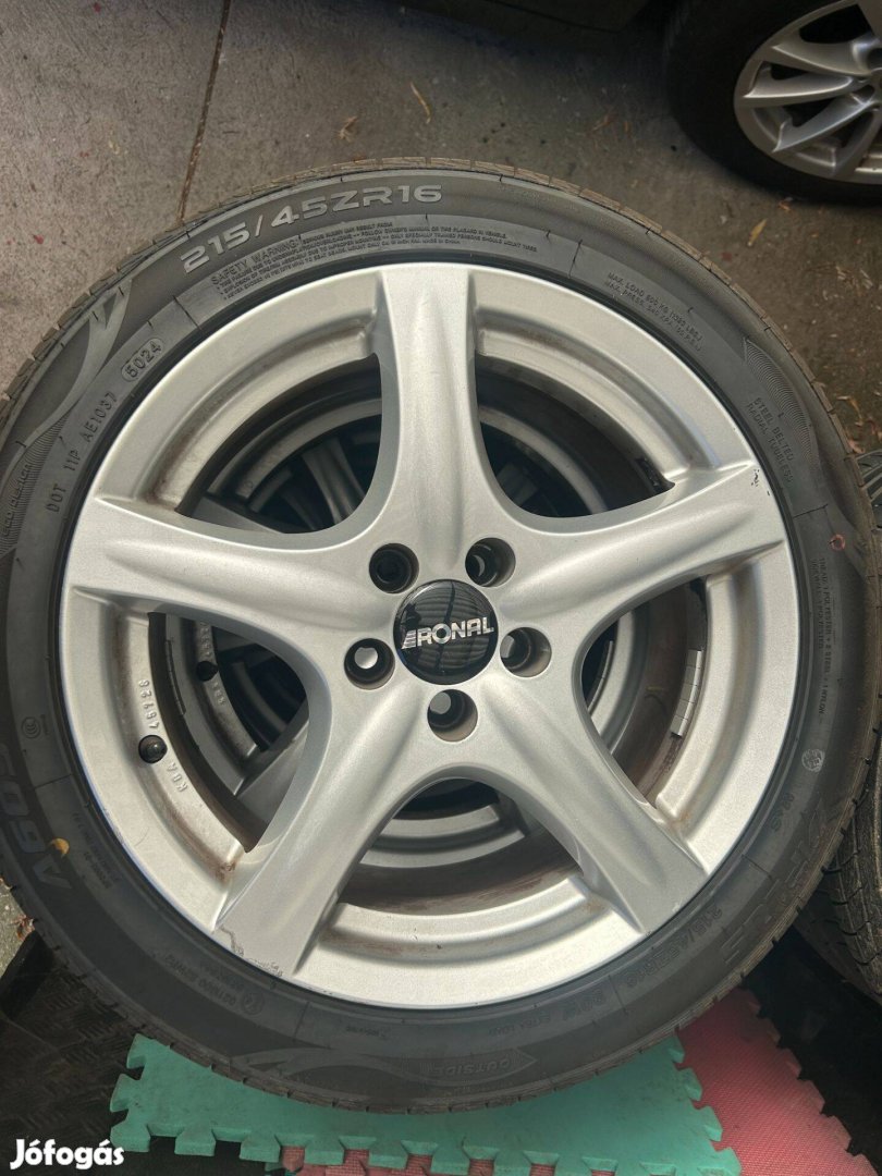 Ronal Alufelnik,könnyűfém felnik,215/45 R16 új nyári gumikkal!