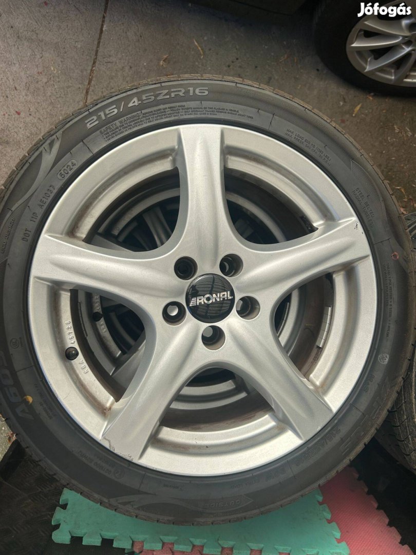 Ronal alufelnik,könnyűfém felnik,215/45 R16 új nyári gumikkal!