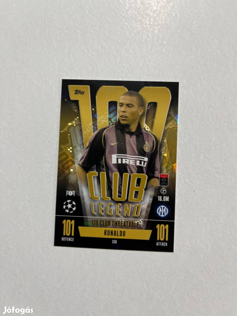 Ronaldo 100 Club legend focis kártya