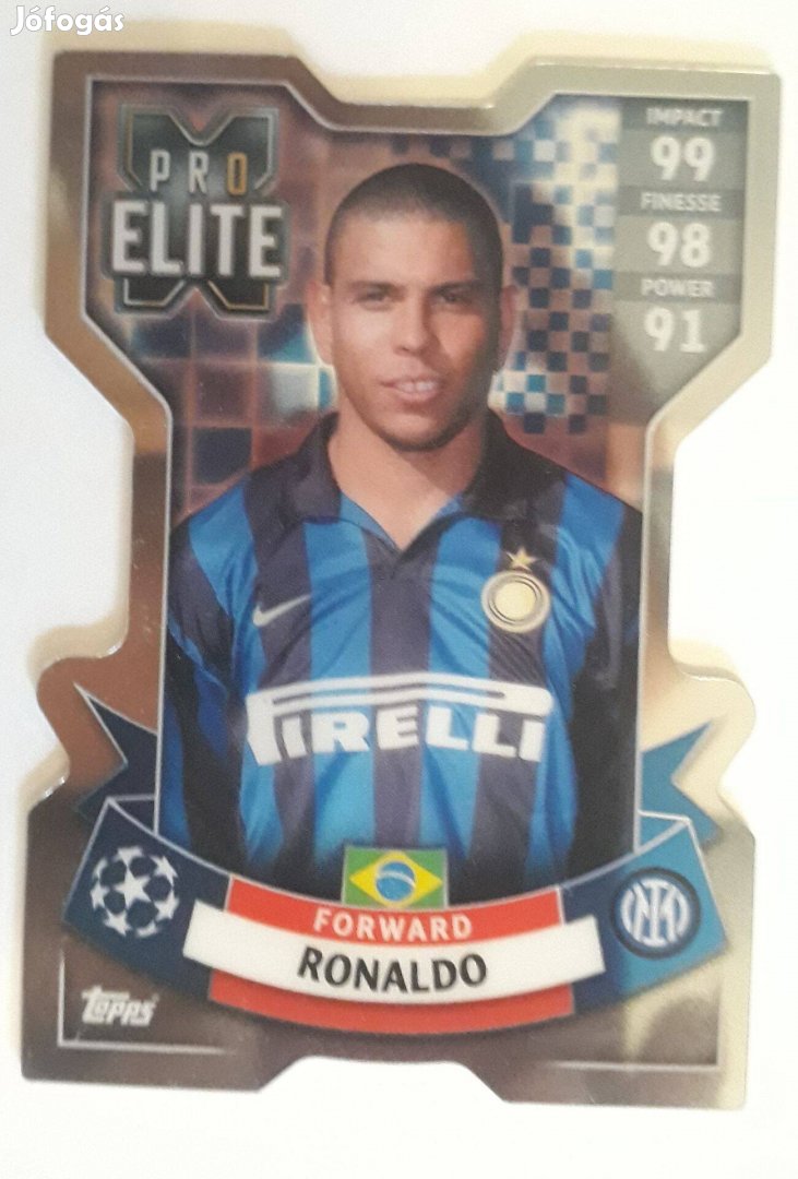 Ronaldo Internazionale Chrome X Pro Elite focis kártya Match Attax Ext