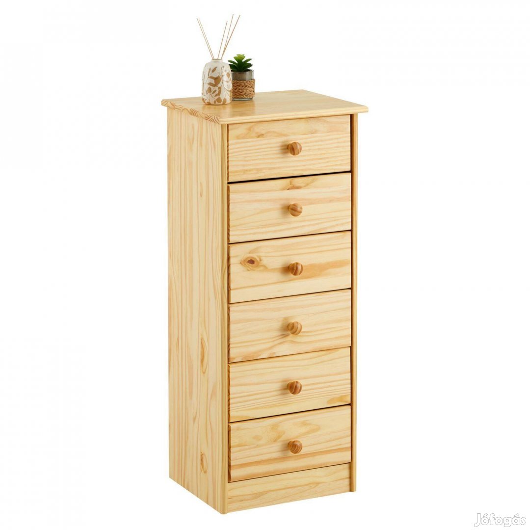 Rondo 6 Fiókos Komód, Natúr Outlet bútor