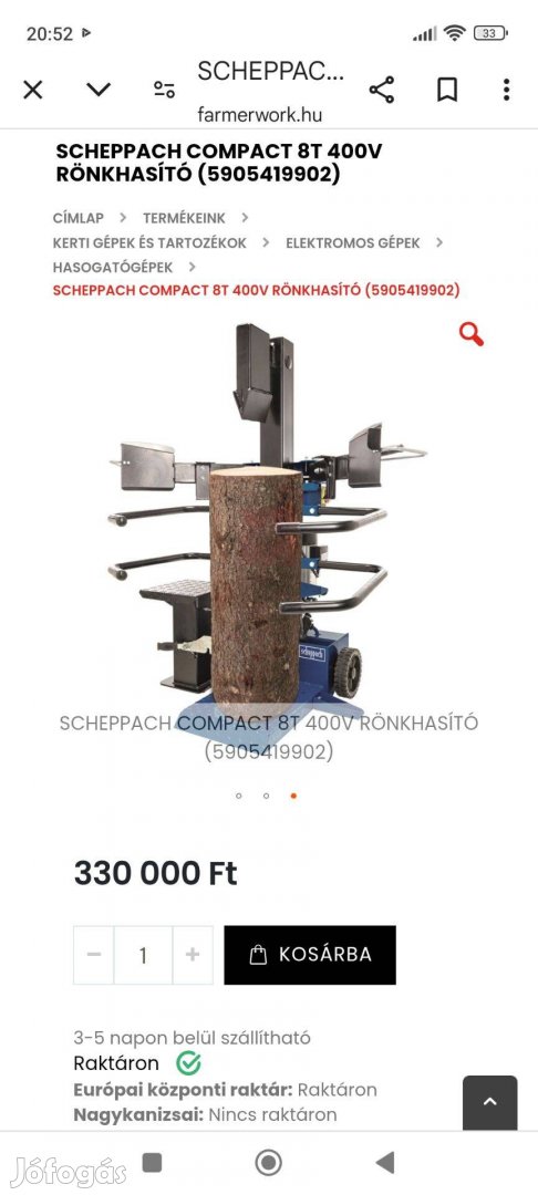 Rönkhasitó 8 tonna sheplaph