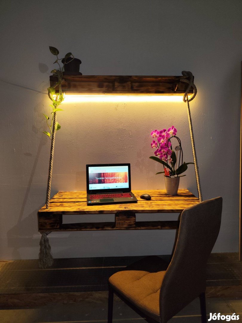 Rope&Wood lebegő asztal