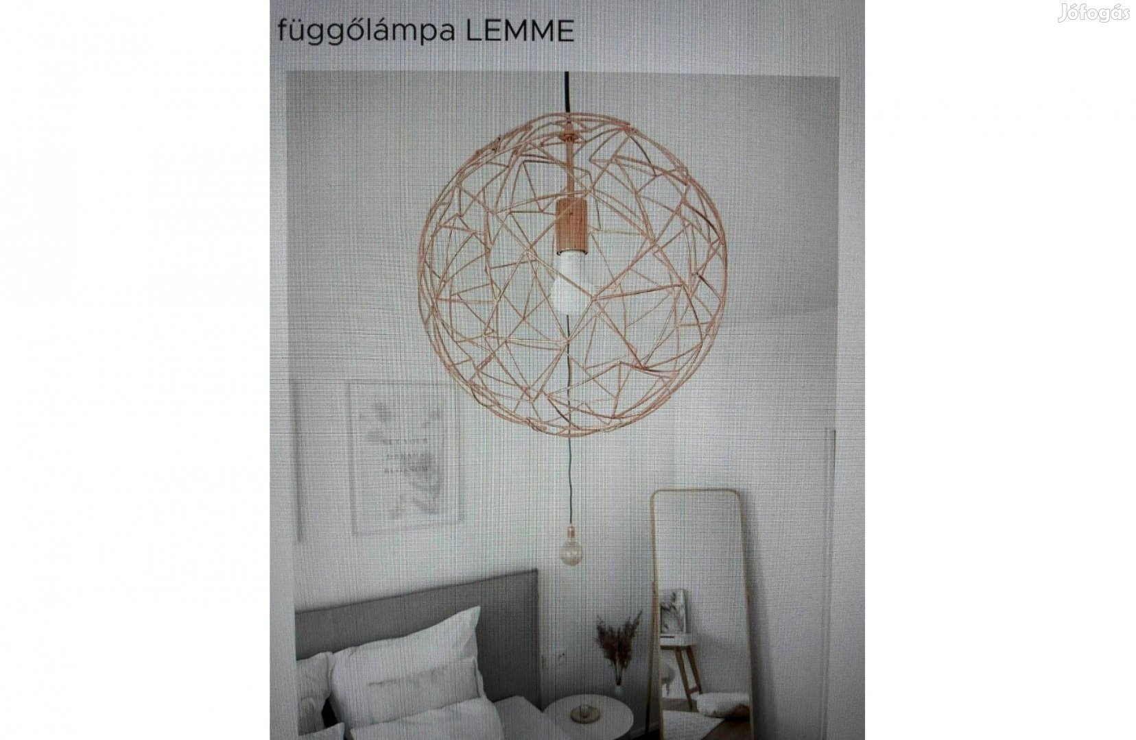 Rosegold fém függőlámpa Designer Új!