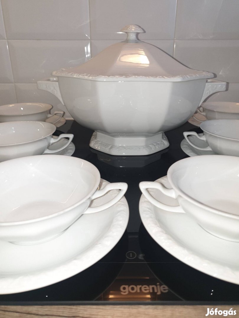 Rosenthal nagyméretű leveses tál leveses csészékkel
