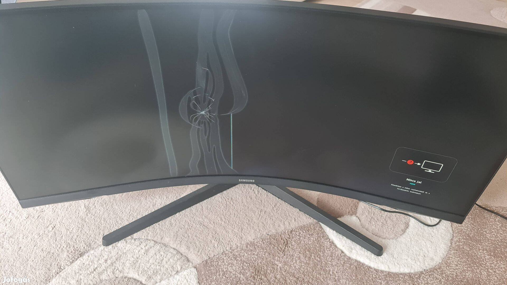 Rossz, Samsung LC34G55Twwrxen Odyssey Ívelt LED Gaming monitor, 34",