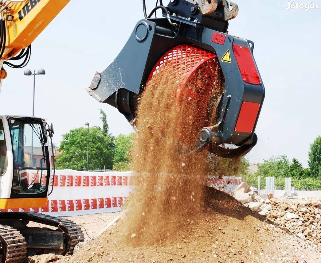 Rostáló kanál, földrosta kanál munkagépre, garanciával