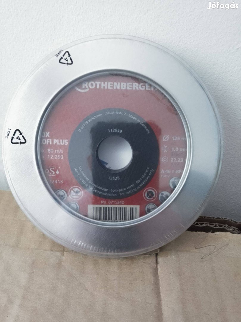 Rothenberger Inox vágókorong 125-ös