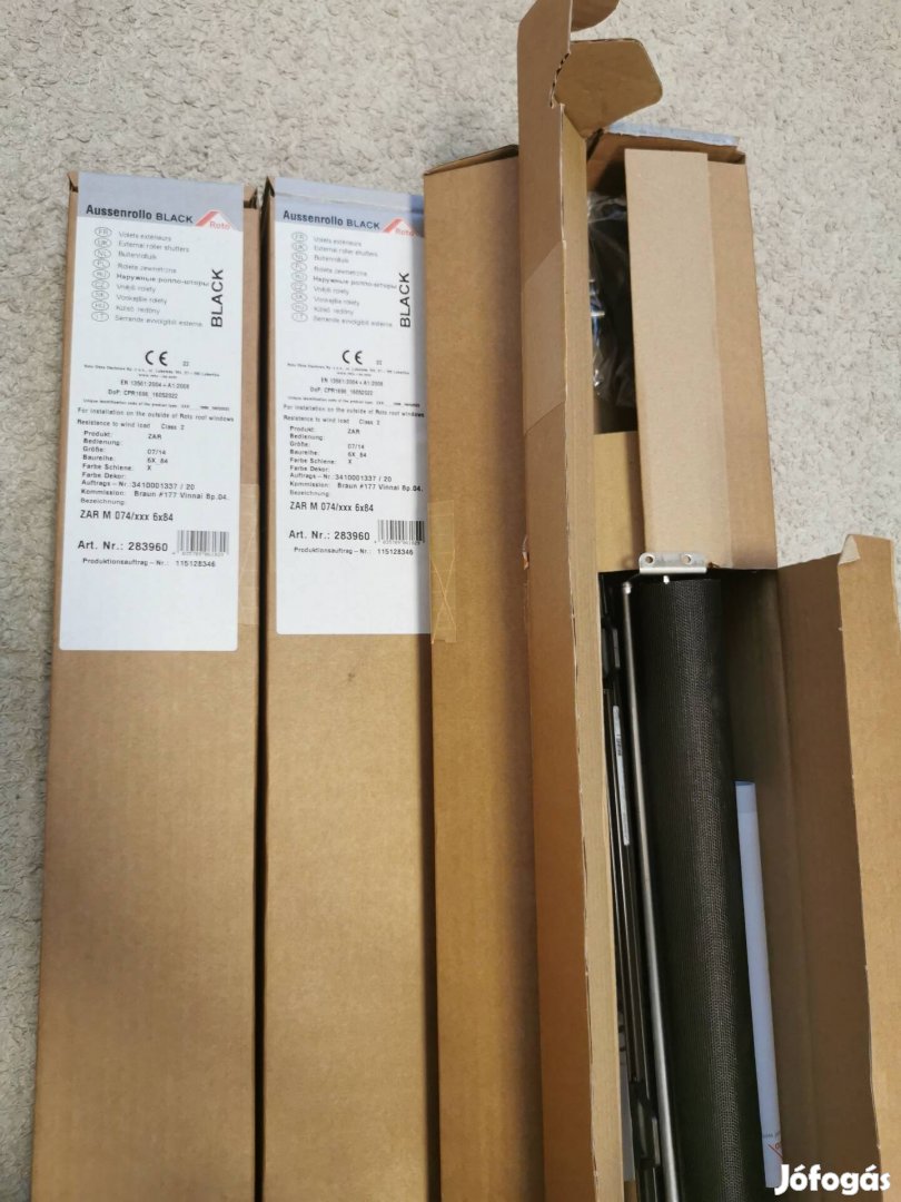 Rotó ablakra külső hővédő, fekete (Zar M 074/xxx 6x84)