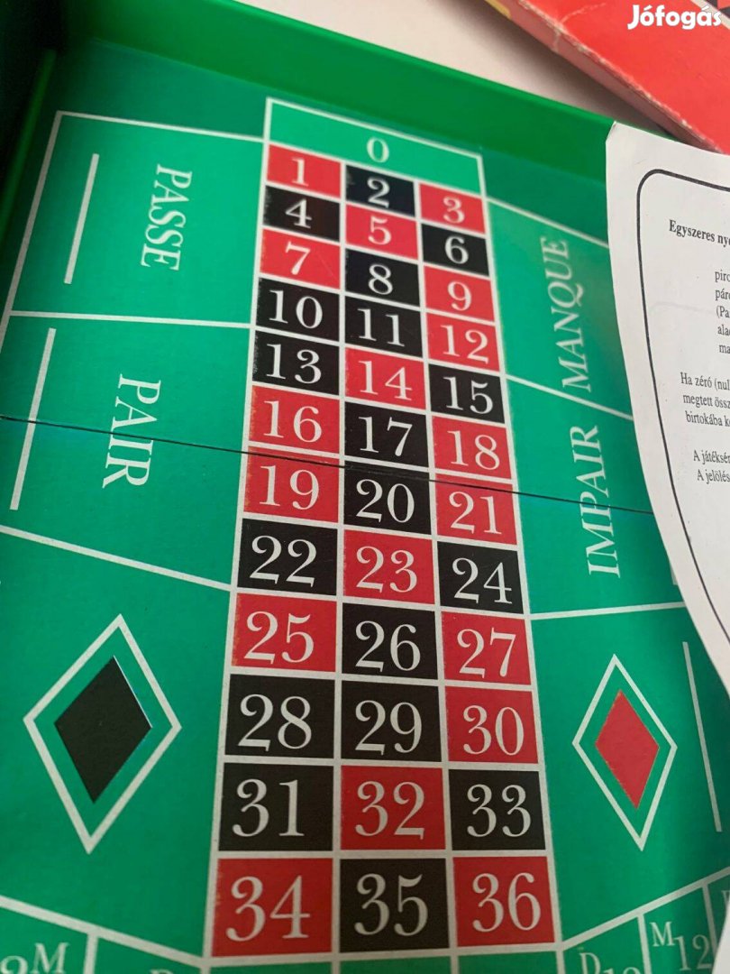 Roulette utazós társasjáték kis méret