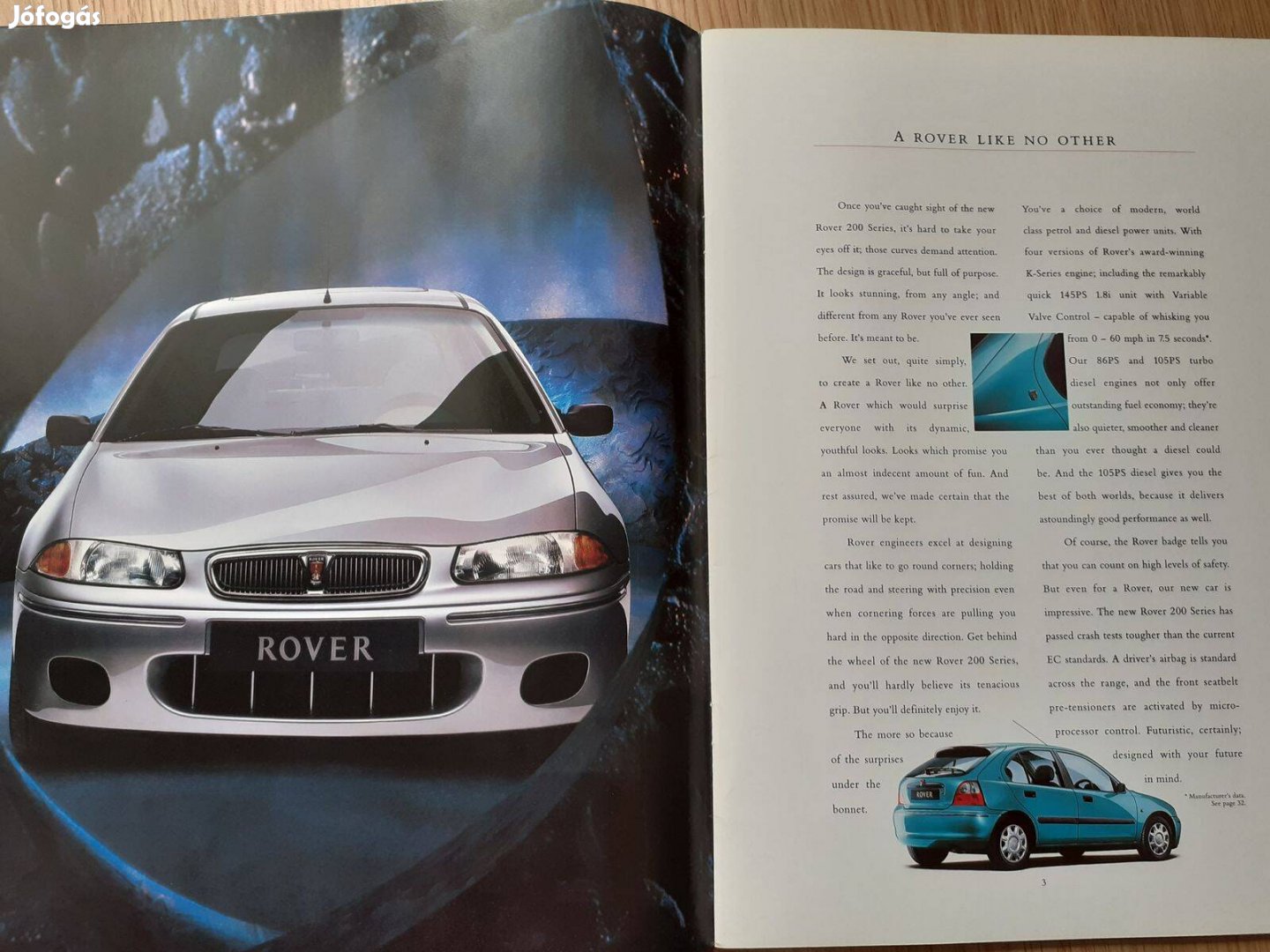 Rover 200 prospektus - 1995, angol nyelvű